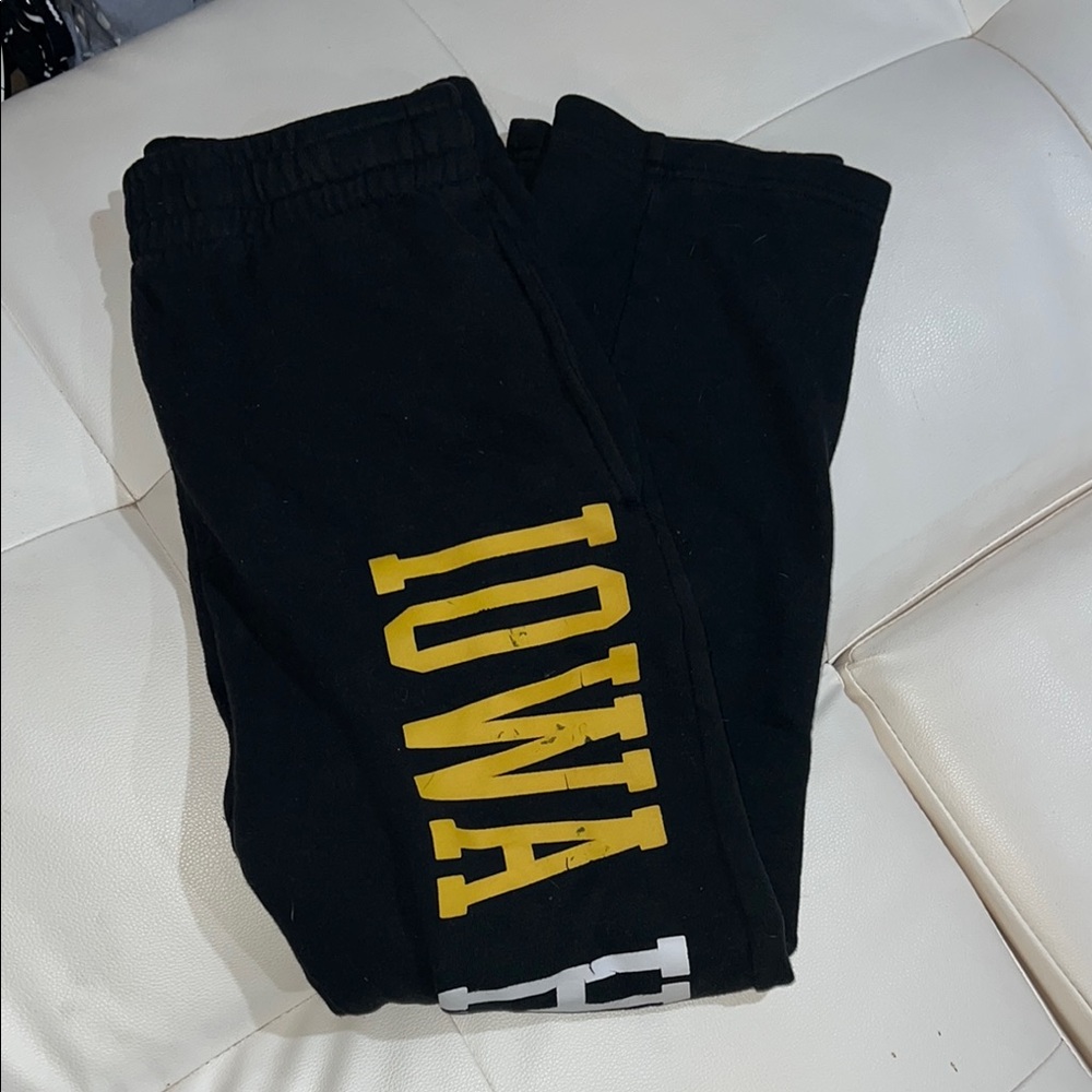Black University of Iowa Sweatpants